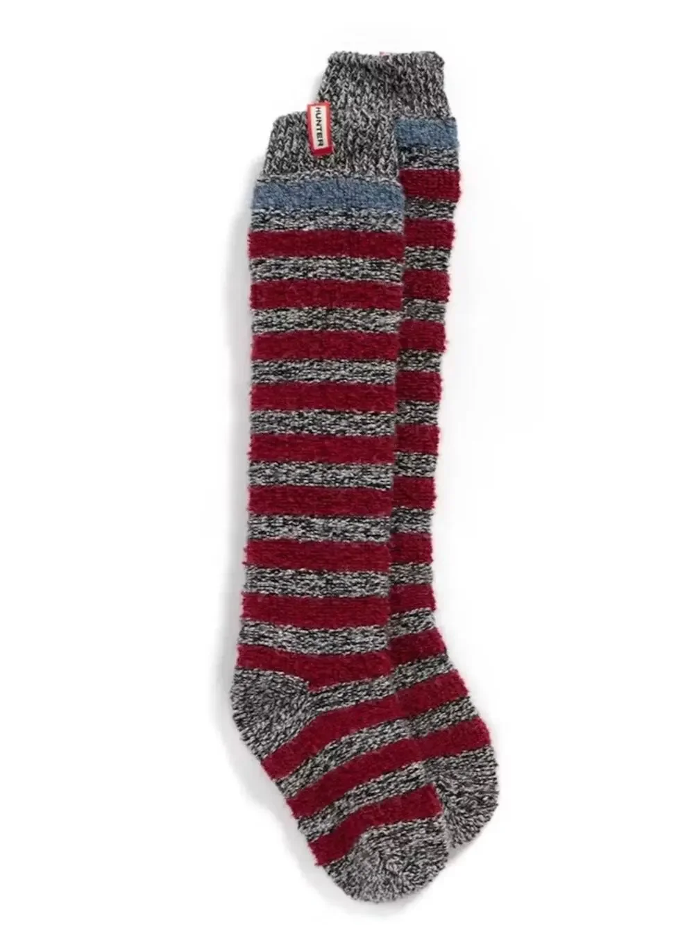 Hunter Striped Loop Knit Knee Wool Blend Socks M/L